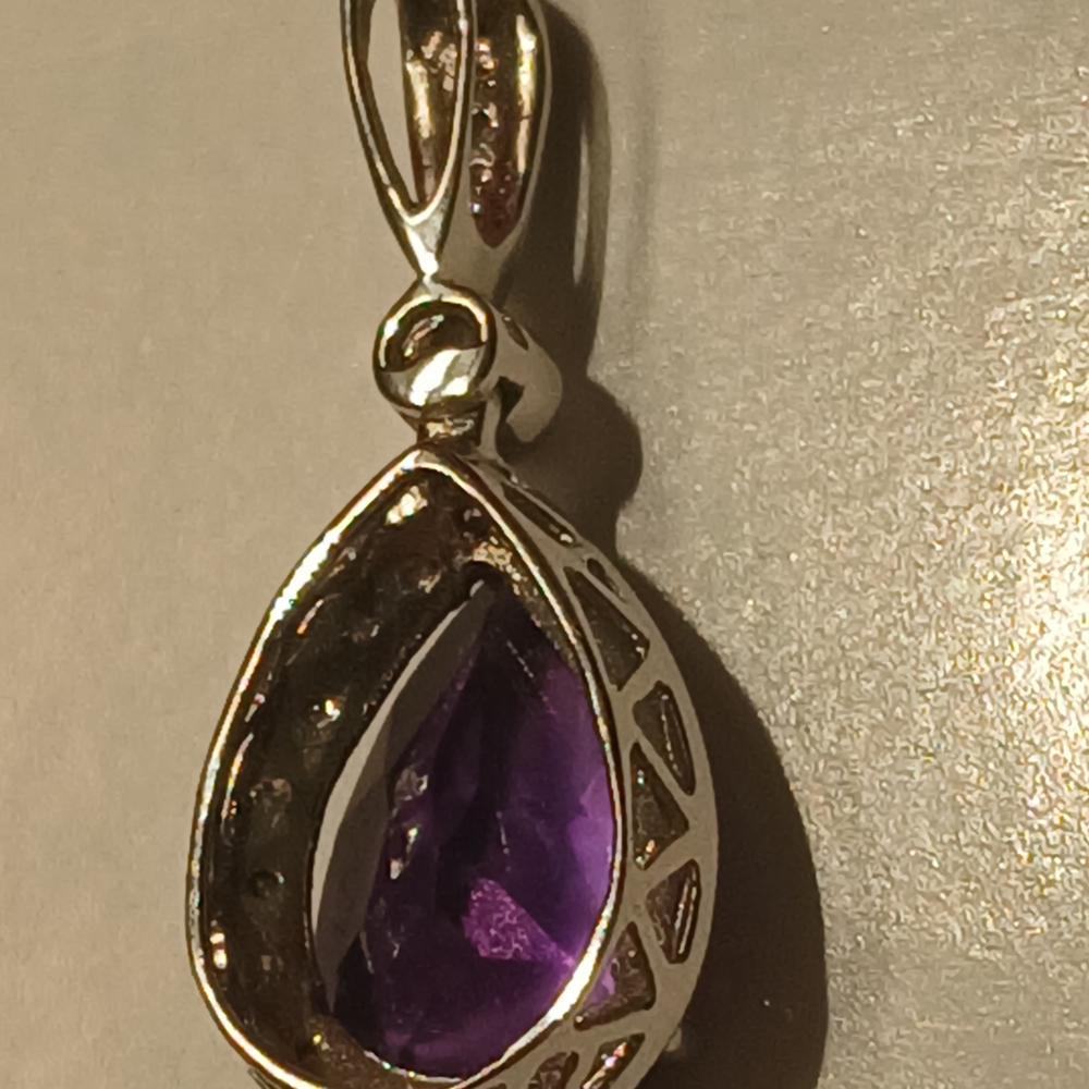 Amethyst Teardrop Pendant - Picture 3 of 6